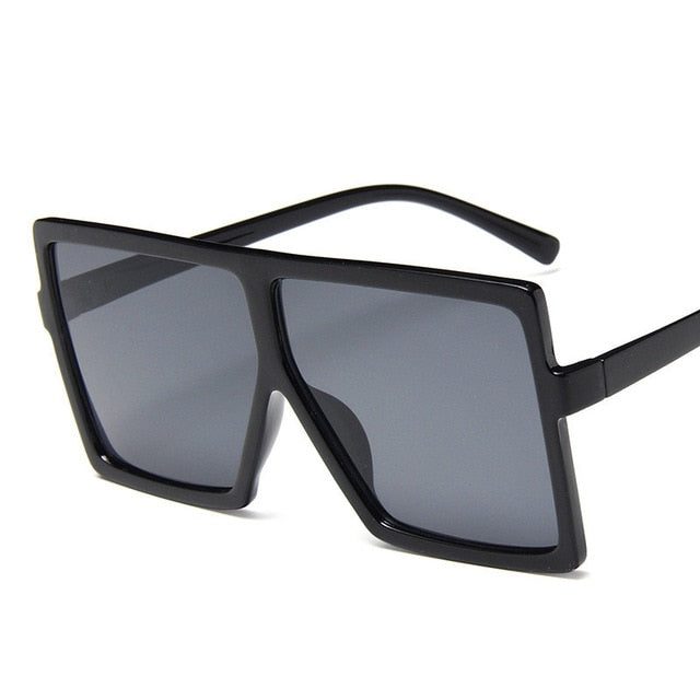 Gafas de sol de plástico de gran tamaño para mujer, gafas de sol cuadradas de marca de diseñador con montura grande para mujer, gafas de sol UV400, gafas masculinas