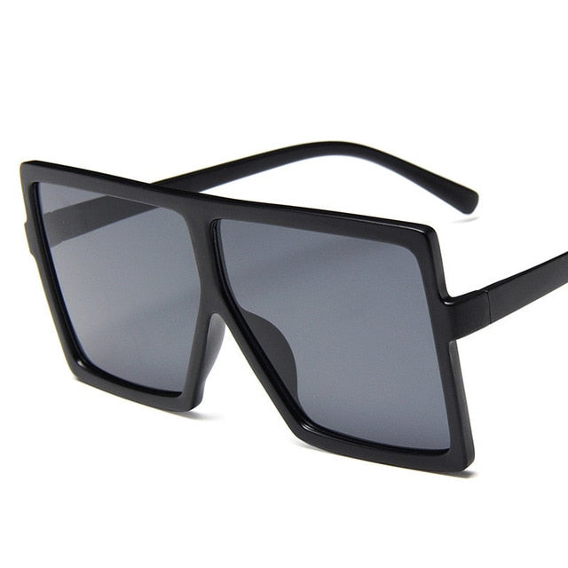 Gafas de sol de plástico de gran tamaño para mujer, gafas de sol cuadradas de marca de diseñador con montura grande para mujer, gafas de sol UV400, gafas masculinas