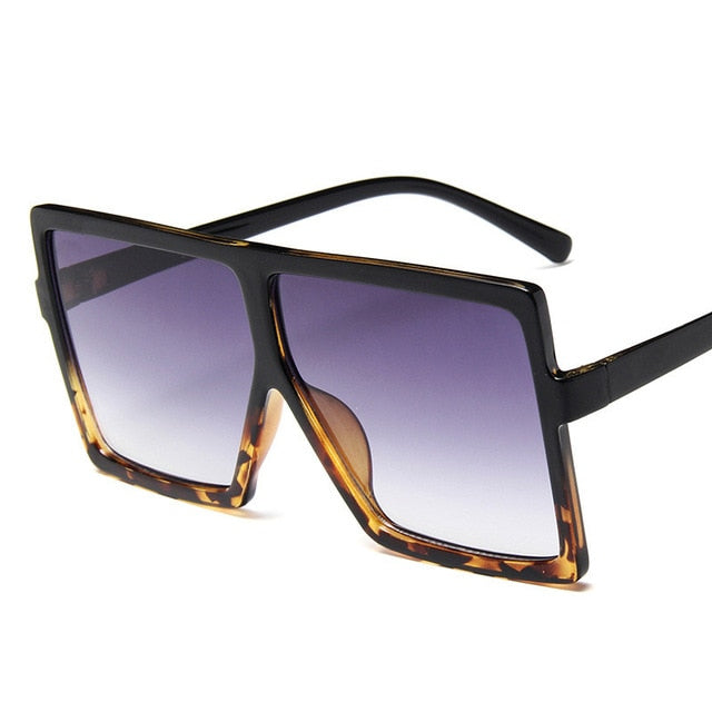 Gafas de sol de plástico de gran tamaño para mujer, gafas de sol cuadradas de marca de diseñador con montura grande para mujer, gafas de sol UV400, gafas masculinas