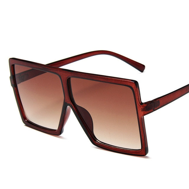 Gafas de sol de plástico de gran tamaño para mujer, gafas de sol cuadradas de marca de diseñador con montura grande para mujer, gafas de sol UV400, gafas masculinas