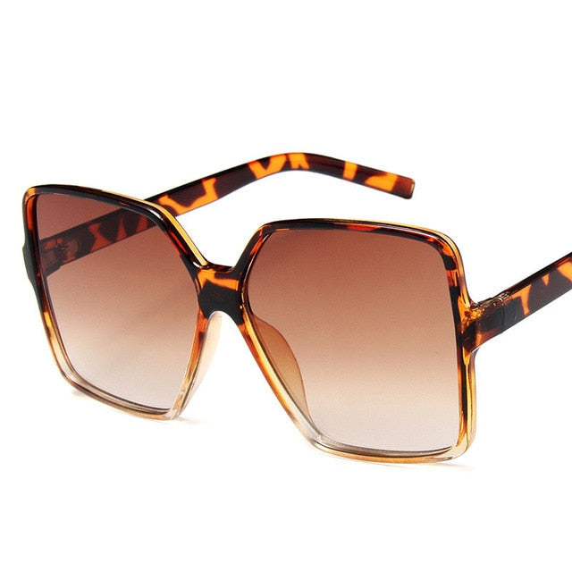 Higody moda mujer gafas de sol de gran tamaño gradiente plástico marca diseñador mujer gafas de sol UV400 lentes de sol mujer