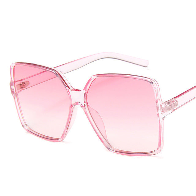 Higody moda mujer gafas de sol de gran tamaño gradiente plástico marca diseñador mujer gafas de sol UV400 lentes de sol mujer