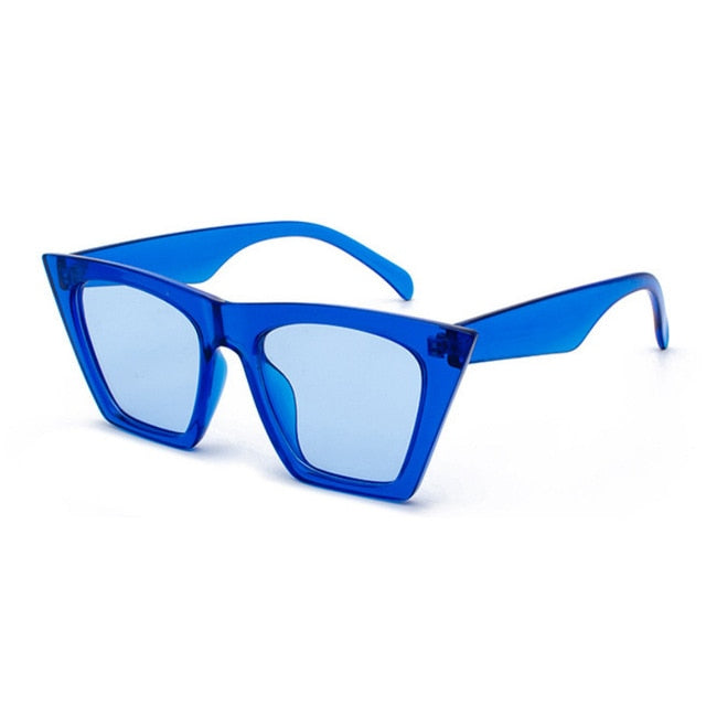 nueva marca de gafas de sol Gafas cuadradas Ojos de gato personalizados Gafas de sol coloridas tendencia gafas de sol versátiles cortina uv400