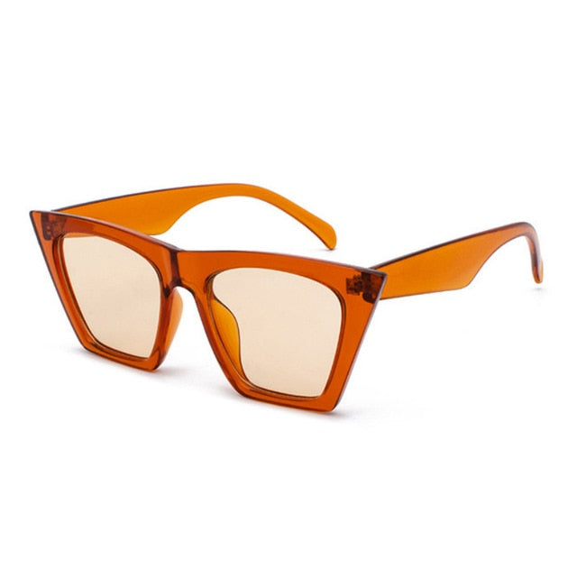 nueva marca de gafas de sol Gafas cuadradas Ojos de gato personalizados Gafas de sol coloridas tendencia gafas de sol versátiles cortina uv400