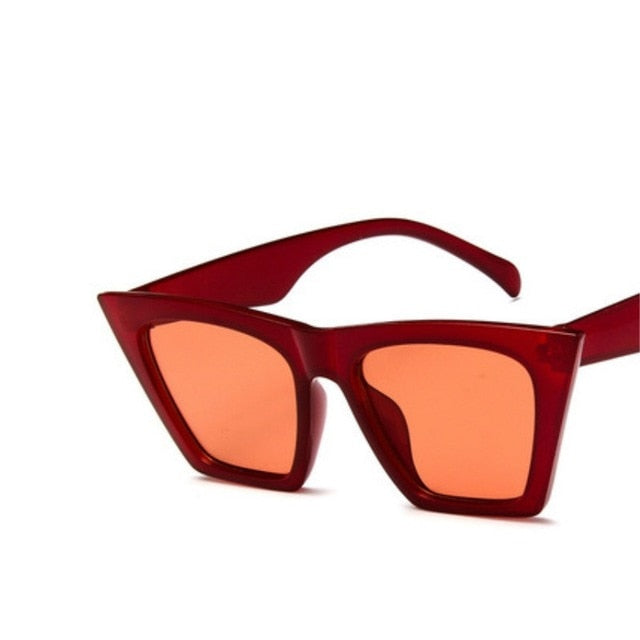 nueva marca de gafas de sol Gafas cuadradas Ojos de gato personalizados Gafas de sol coloridas tendencia gafas de sol versátiles cortina uv400