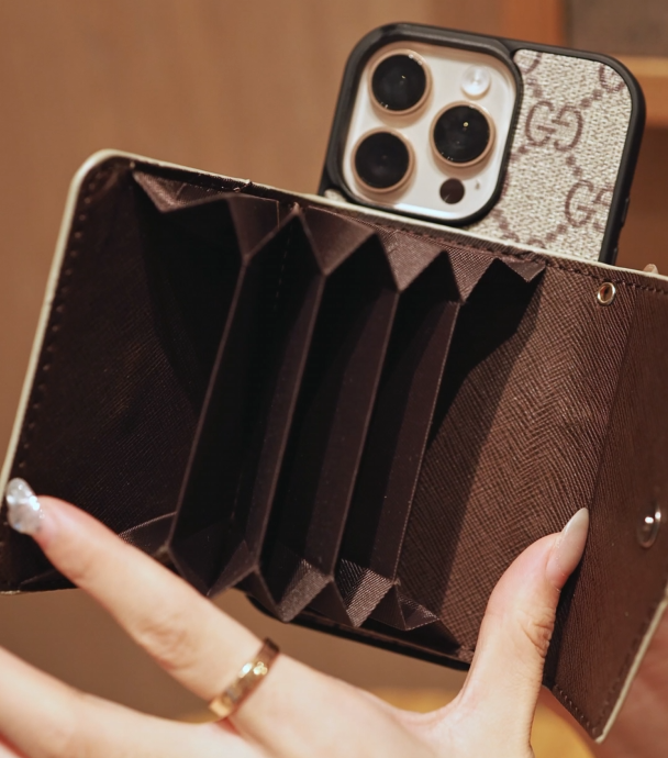 Premium Advanced Crossbody iPhone-deksel med kortholder og skulderstropp