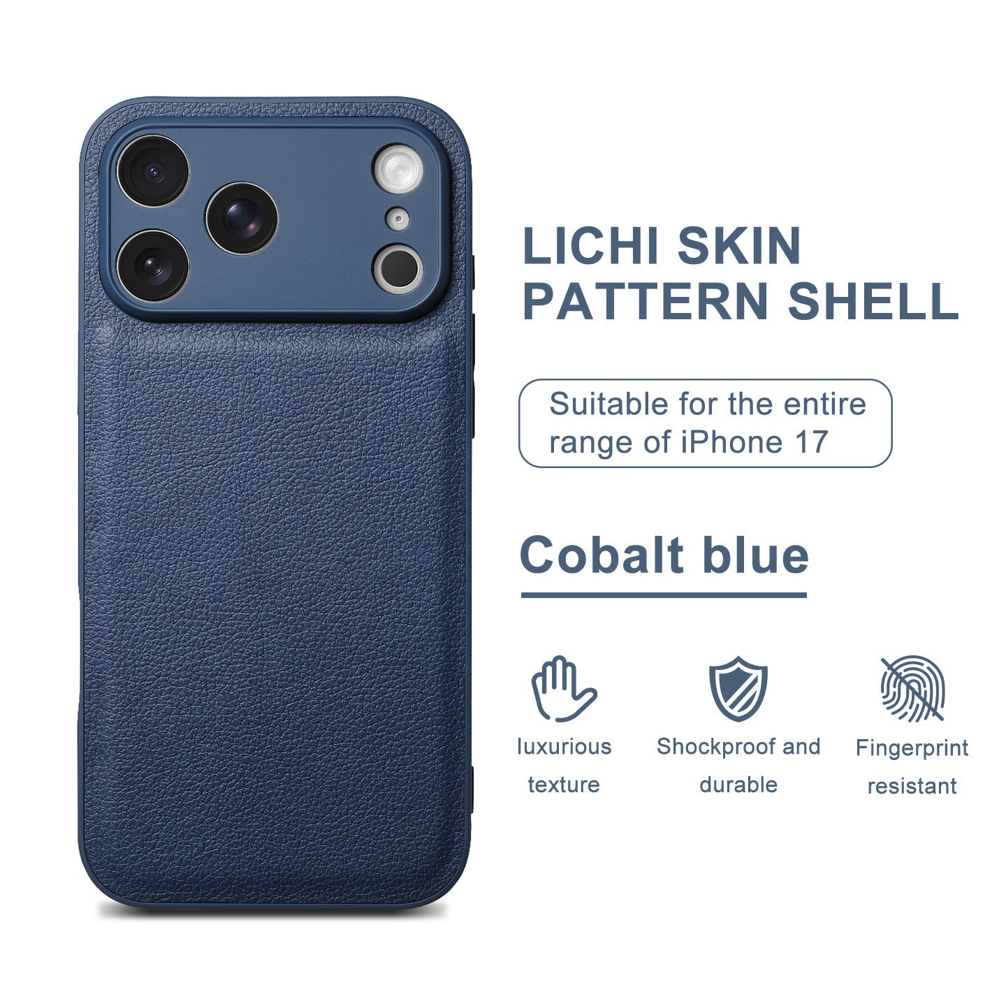 Premium Litchi Skin Pattern -nahkakotelo iPhonelle