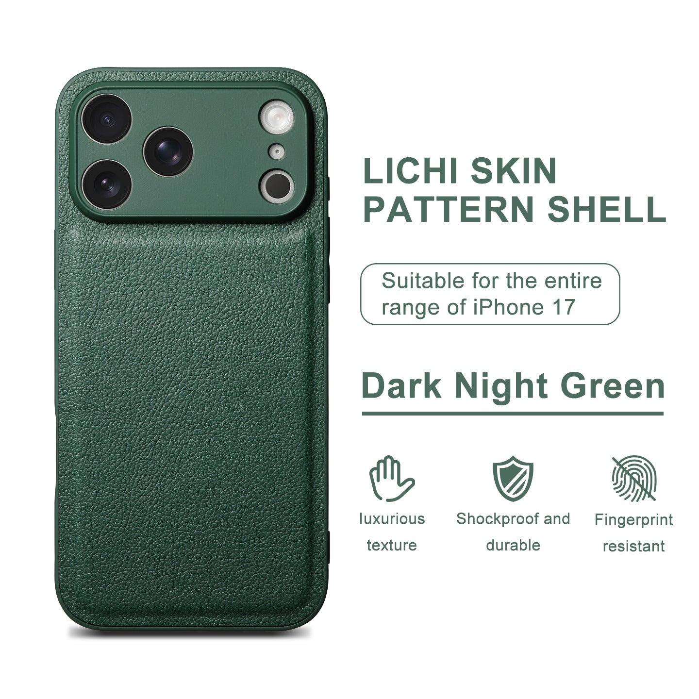 Premium Litchi Skin Pattern -nahkakotelo iPhonelle