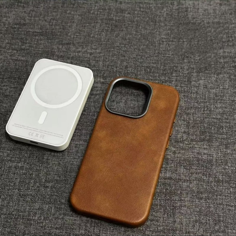 Klassische iPhone-Hülle aus echtem Leder