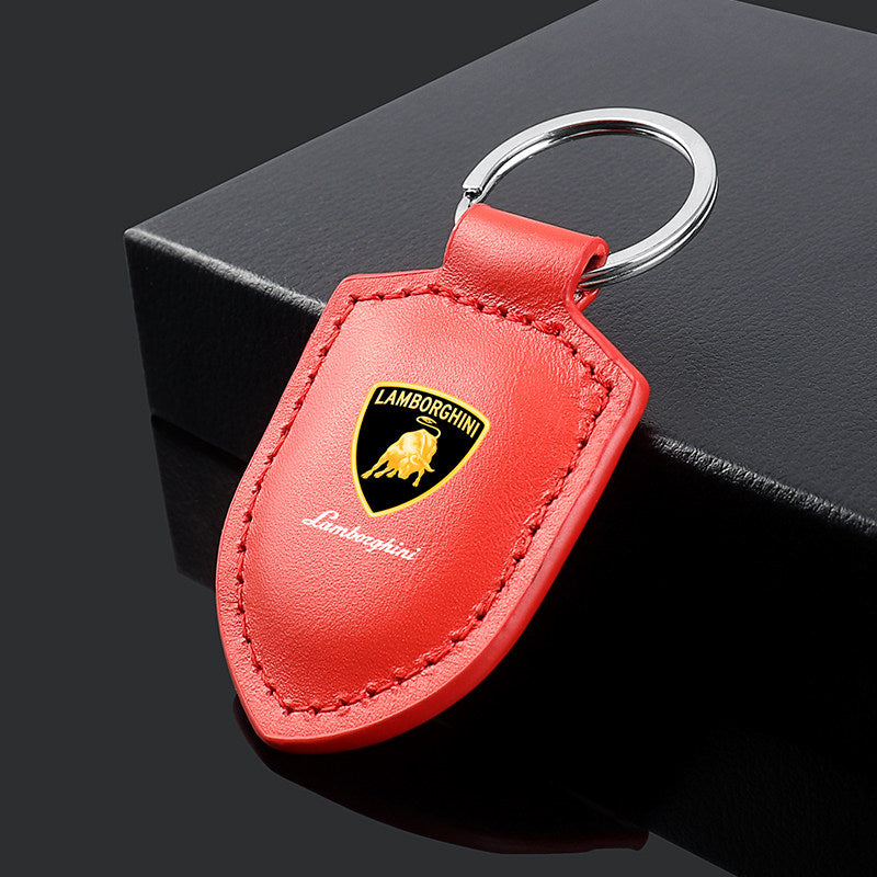 Breloc din piele naturală cu emblema emblemei Lamborghini