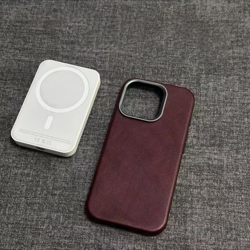 Klassische iPhone-Hülle aus echtem Leder