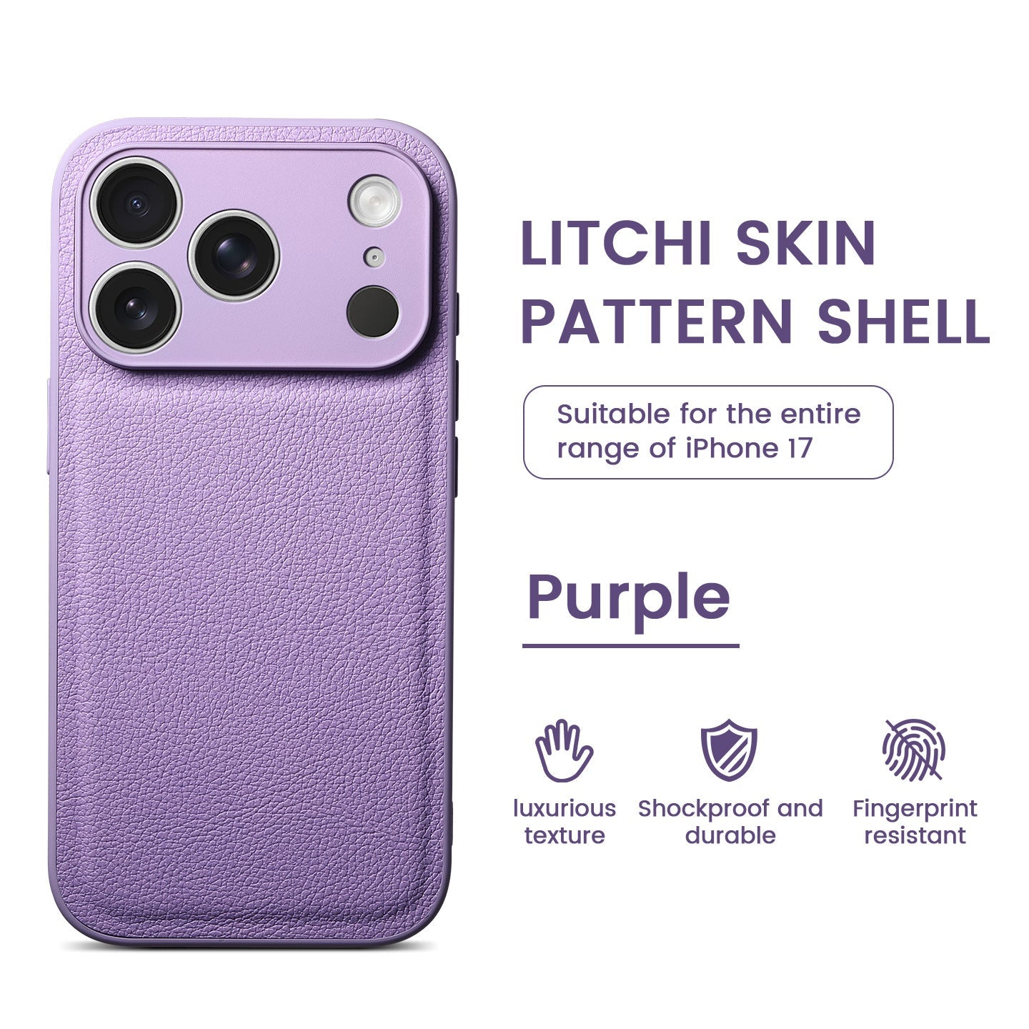 Premium Litchi Skin Pattern -nahkakotelo iPhonelle