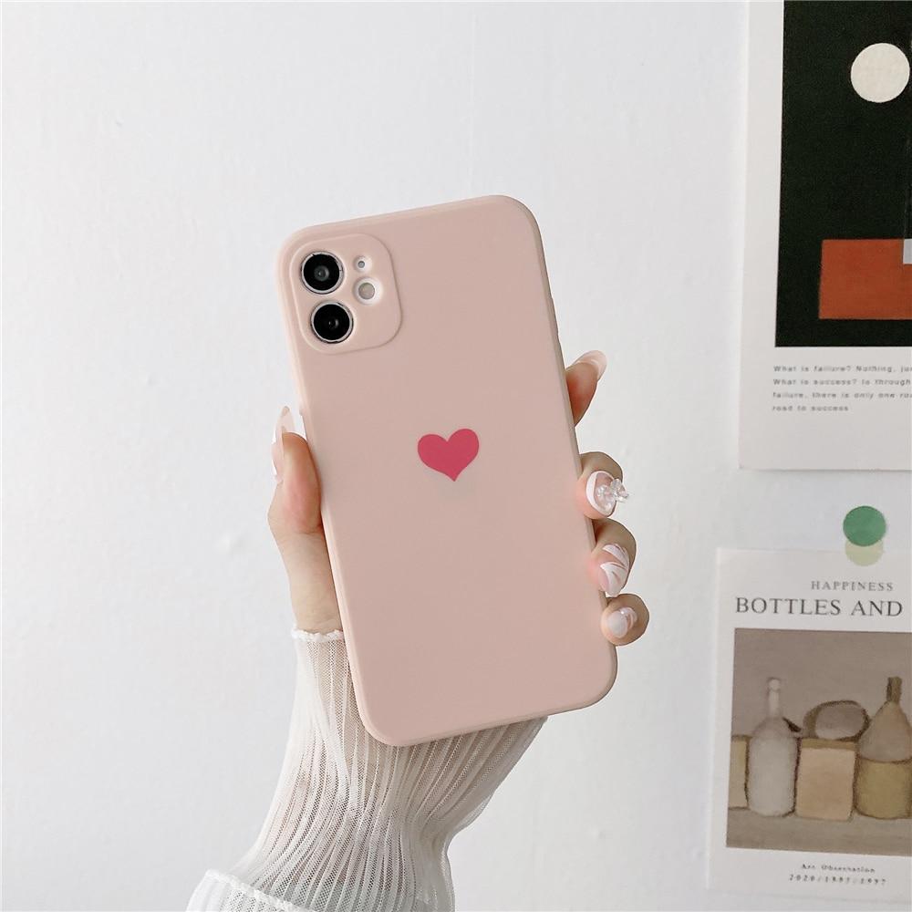 Srdečně matné pouzdro na iPhone