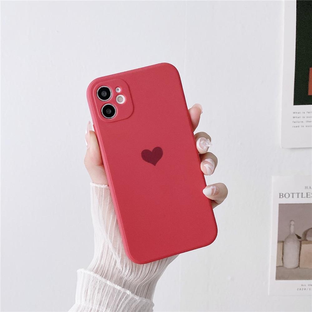Srdečně matné pouzdro na iPhone