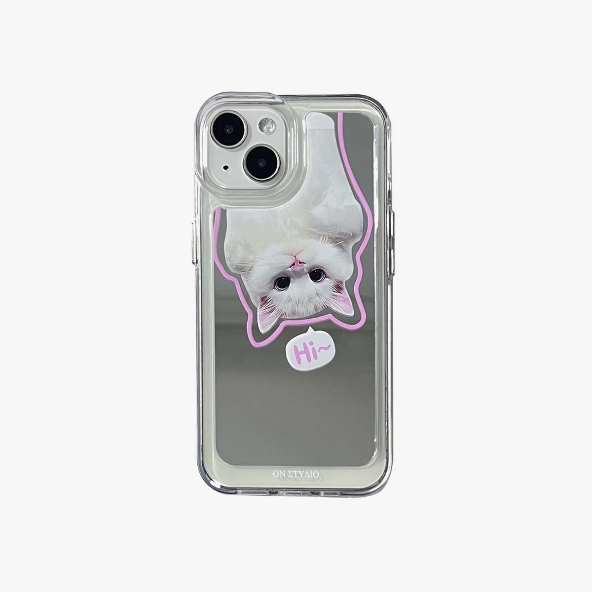 Étui iPhone miroir | Couple Cats & Dogs Salut (Achetez-en 2 et obtenez 50 % de réduction sur un)