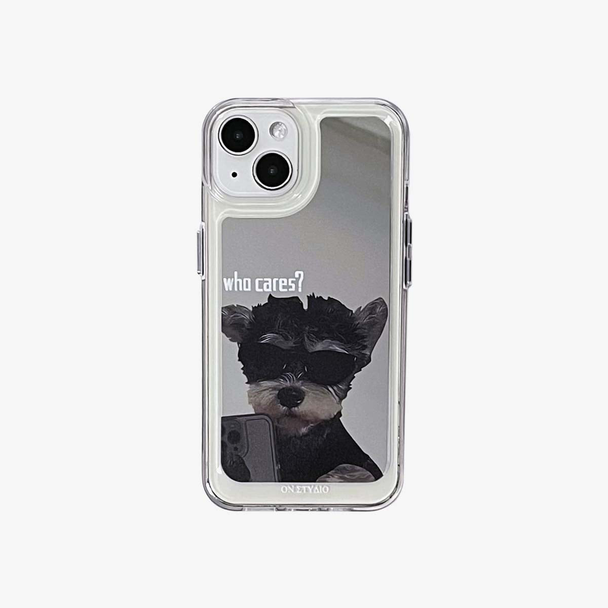 Funda espejo iPhone | Pareja de perros, estoy bien (compre 2 y obtenga un 50 % de descuento en uno)