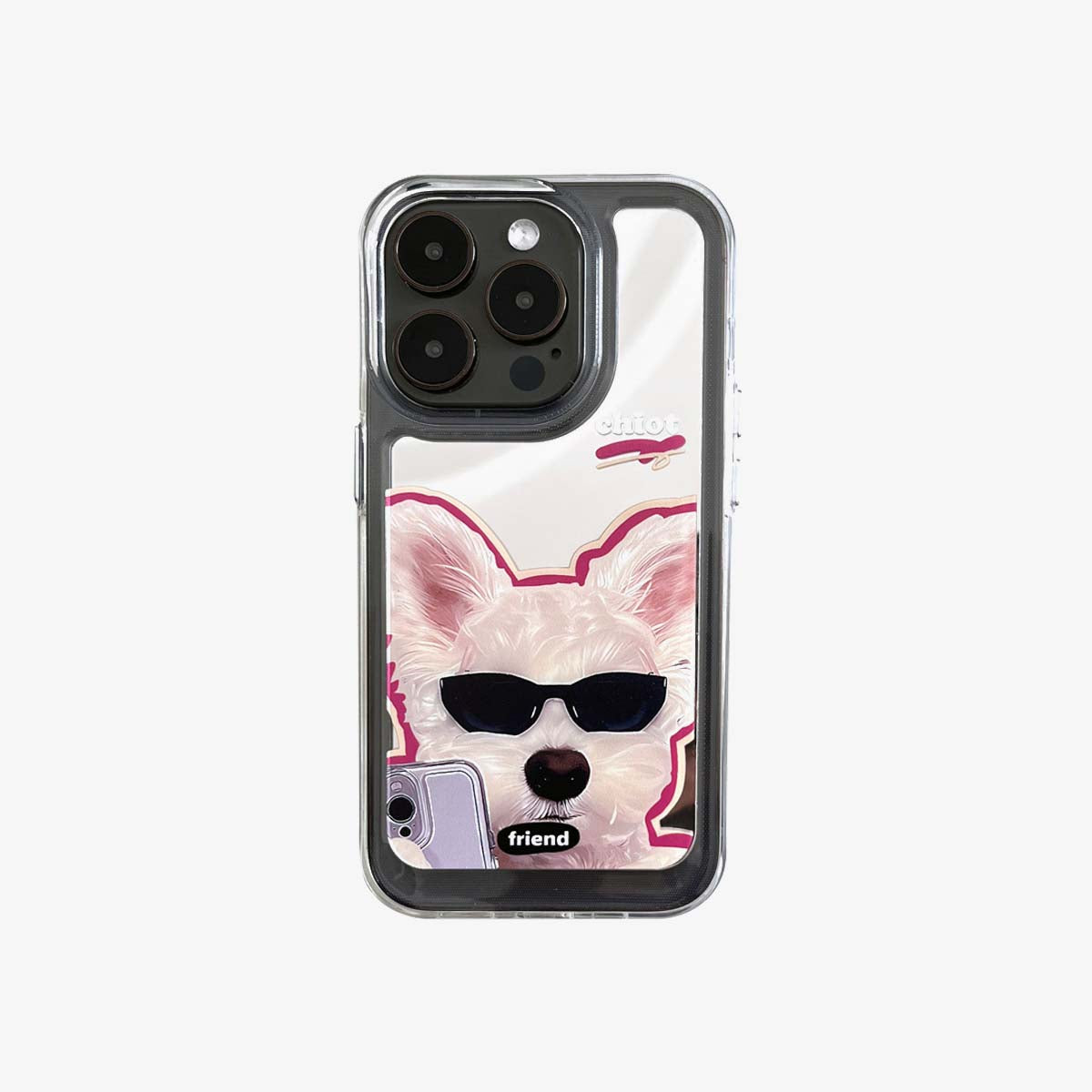 Cás iPhone Scáthán | Féin-Amadóir Madraí Lánúin (Ceannaigh 2 agus faigh 50% as ceann amháin)